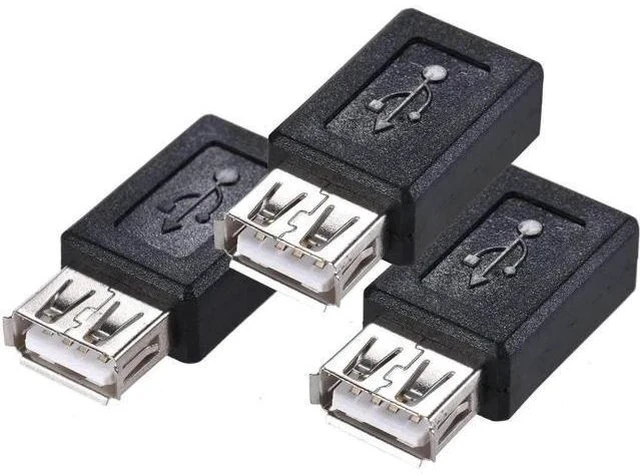 Alt view image 5 of 7 - 3 Pack USB 2.0 A Female to Micro USB Female Adapter Converter, Bidirectional Connector for Charging & Data Sync