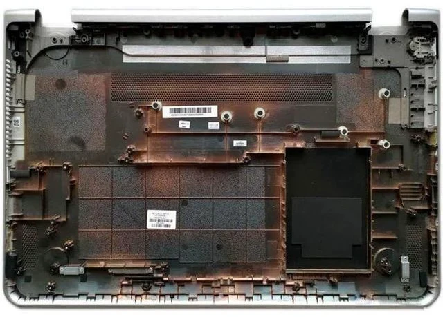 Alt view image 2 of 3 - Pavilion X360 15-BK Bottom Cover Base Shell Replacement Silver 862639-001