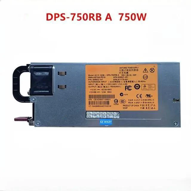 Alt view image 2 of 5 - PSU for H P DL380 G6 G7 750W Server Power Supply DPS-750RB A 506822-101 506821-001 511778-001