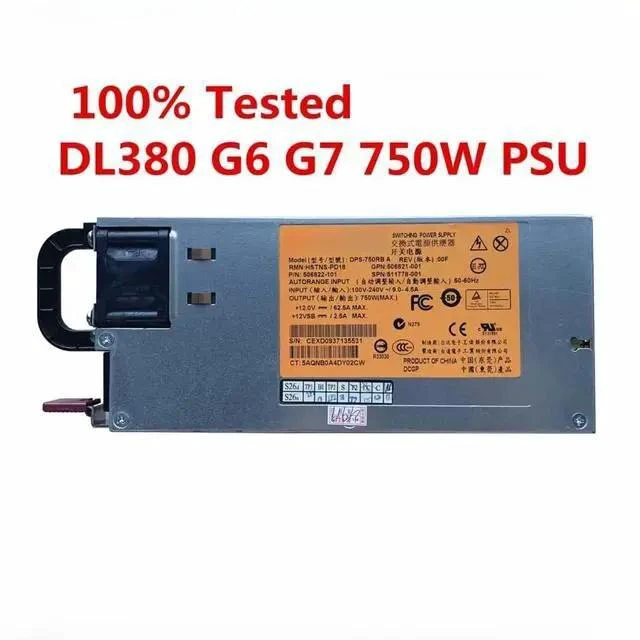 Alt view image 3 of 5 - PSU for H P DL380 G6 G7 750W Server Power Supply DPS-750RB A 506822-101 506821-001 511778-001