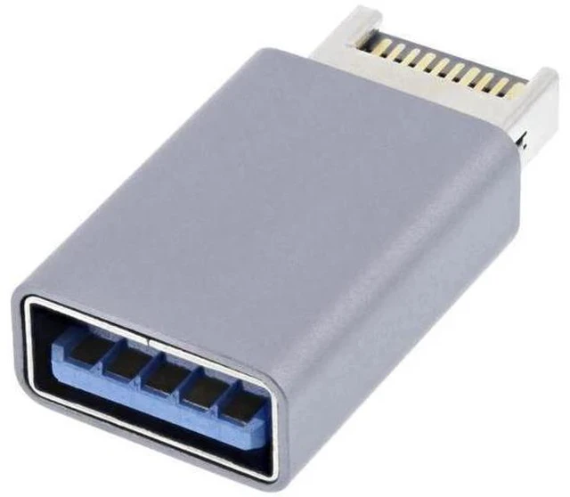 Main image of USB 3.1 Type-E Male Front Panel Header to USB 3.0 Type-A Female Adapter, Motherboard Internal Data Converter
