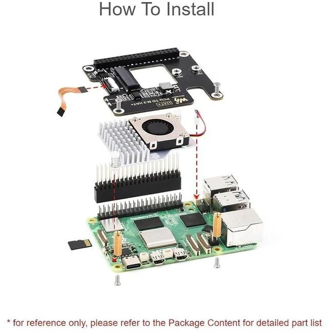 Alt view image 5 of 7 - PCIe to M.2 Adapter for Raspberry Pi 5,Support M.2 NVMe SSD 2230 2242,Supports Gen2 and Gen3 Modes