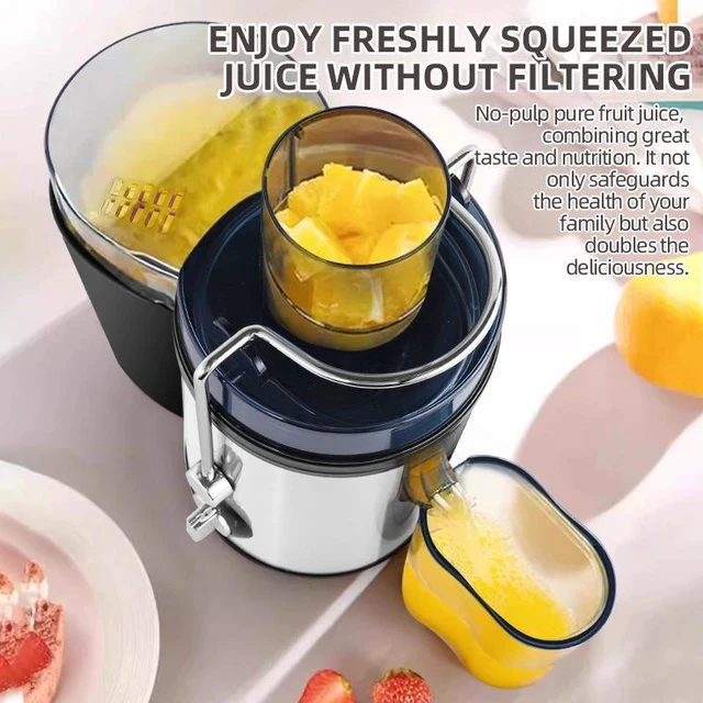 Alt view image 5 of 7 - Large Feed Chute Juice Extractor Automatic Pulp & Juice Separation, Household Cold Press Juicer with Whole Fruit Feeding