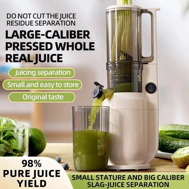 Alt view image 3 of 7 - Juicer Machine with Pulp & Juice Separation Automatic Whole Fruit Press, Slow Masticating Juicer with Large Feeding Chute, Easy to Clean,Cold Press Technology, Household Full-Auto Citrus Extractor