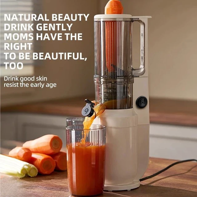 Alt view image 5 of 7 - Juicer Machine with Pulp & Juice Separation Automatic Whole Fruit Press, Slow Masticating Juicer with Large Feeding Chute, Easy to Clean,Cold Press Technology, Household Full-Auto Citrus Extractor
