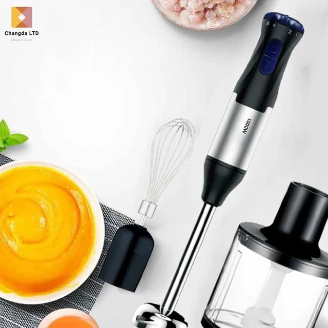 Alt view image 3 of 4 - 1000W 4-in-1 Multifunctional Hand Blender & Juicer Set 4-in-1 Stick Blender with Chopper, Whisk, and Beaker for Baby Food, Meat, Fruit & Vegetable Puree, Soups, Smoothies, and Cakes