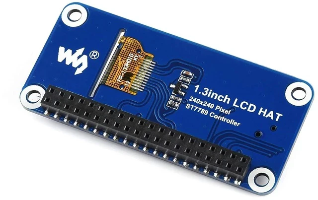 Alt view image 3 of 7 - 1.3inch IPS LCD Display HAT for Raspberry Pi 240x240 Pixels with Embedded Controller Communicating via SPI Interface.