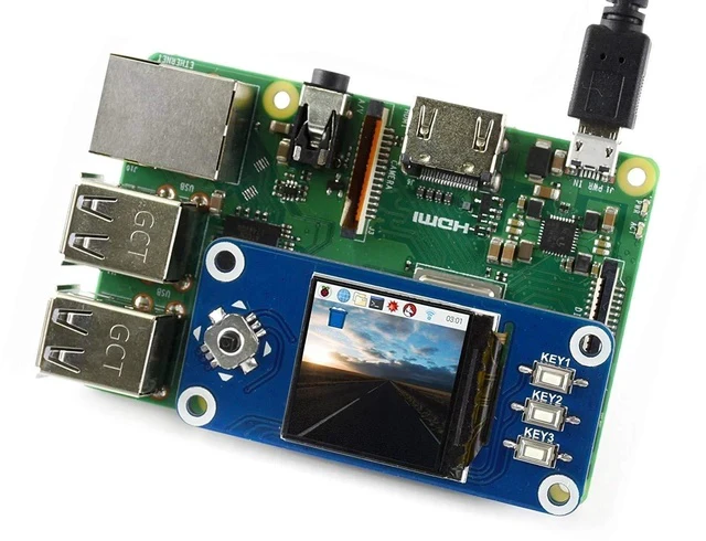 Alt view image 6 of 7 - 1.3inch IPS LCD Display HAT for Raspberry Pi 240x240 Pixels with Embedded Controller Communicating via SPI Interface.