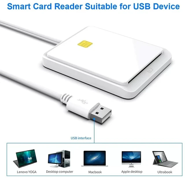 Alt view image 4 of 6 - Multi-Function Smart Card Reader Supports SIM / CAC / ID / IC Bank Cards, Tax Declaration & Memory Card Reader, Multi-OS Compatible