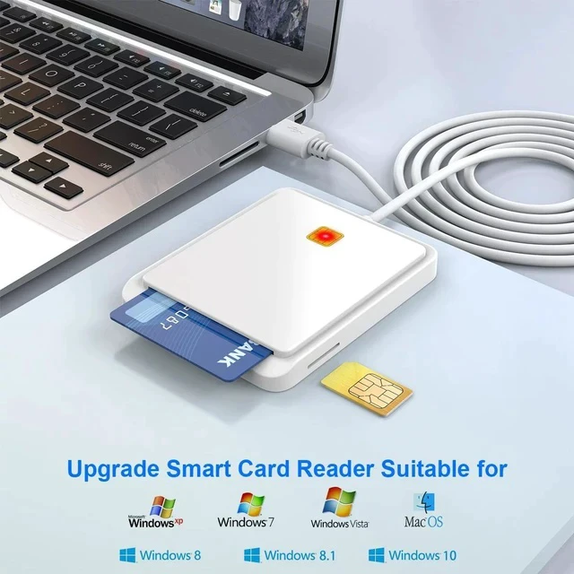 Alt view image 6 of 6 - Multi-Function Smart Card Reader Supports SIM / CAC / ID / IC Bank Cards, Tax Declaration & Memory Card Reader, Multi-OS Compatible