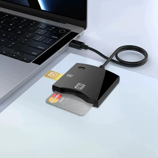 Alt view image 6 of 7 - USB Smart Card Reader Supports CAC / Bank / ATM / Tax / IC / SIM / ID Cards, Plug-and-Play for Windows, Mac, Linux