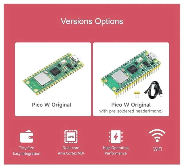 Alt view image 3 of 7 - Pre-Soldered Raspberry Pi Pico W Microcontroller Board Basic Kit,Built-in WiFi,Supports 2.4/5 GHZ Wi-Fi 4,Based On RP2040 Dual-Core Processor