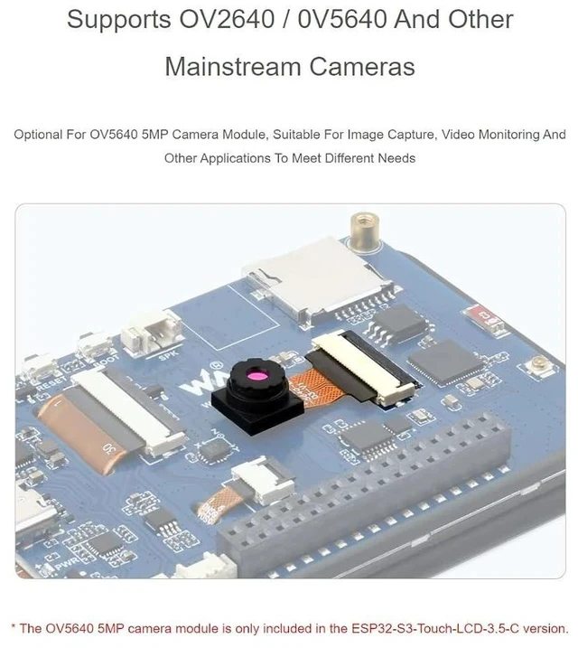 Alt view image 6 of 7 - ESP32-S3 3.5inch Capacitive Touch Display Development Board with Case,320×480 Pixels 262K Color IPS Display Panel Support Wi-Fi and BLE 5