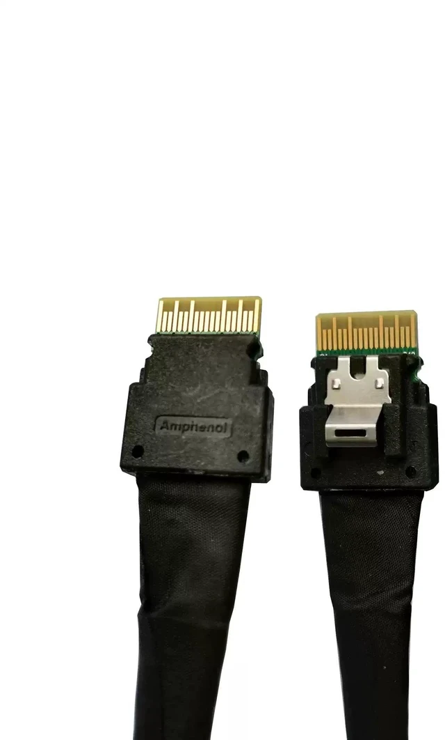 Alt view image 3 of 5 - SlimSAS 4x to U.2 NVMe Cable SFF-8654 4x to SFF-8639 with Power Cable