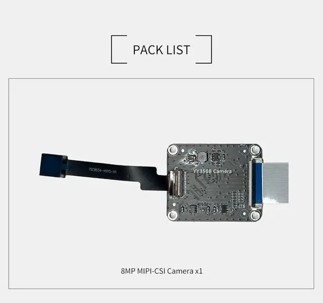 Alt view image 2 of 3 - 8MP MIPI Camera Module for YY3568 Dual GbE Low Power Arm Mainboard (Camera Module only)