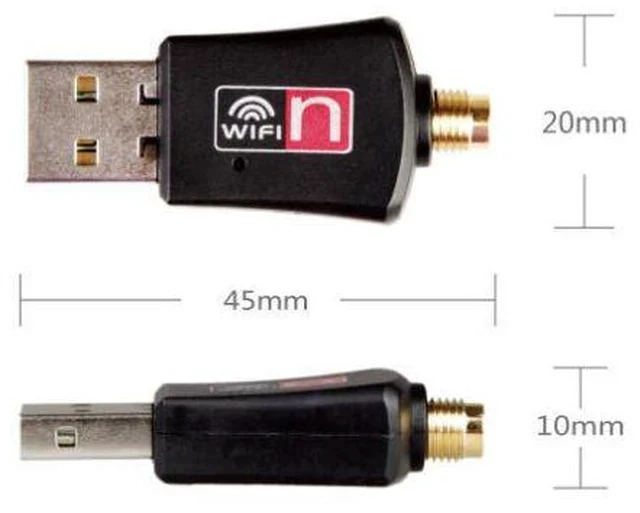 Alt view image 6 of 6 - 300M USB WiFi Adapter RTL8192EU Wireless Network Card, USB WiFi Receiver / Transmitter with 5dBi Antenna for Desktop / Laptop / PC