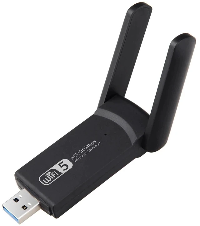 Alt view image 2 of 6 - 1300Mbps Dual-Band USB WiFi Adapter 5.8G / 2.4G AC1300 Wireless Network Card, Driver-Free for Windows 10/11, USB WiFi Receiver for Desktop / Laptop - RTL8812BU