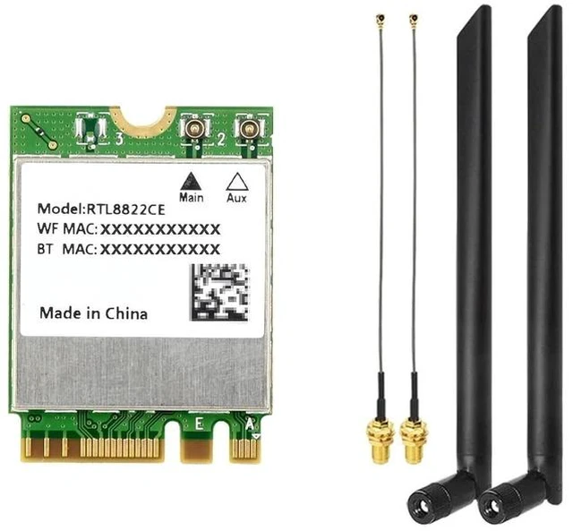 Main image of RTL8822CE WiFi Module - AW-CB375NF Dual-Band Wireless Network Adapter with Bluetooth 5.0 - Support /nanopi/bananapi SBC (with 2X Glue Stick ANT)