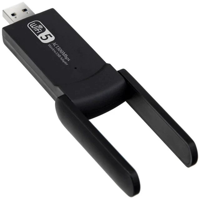 Alt view image 6 of 6 - 1300Mbps Dual-Band USB WiFi Adapter 5.8G / 2.4G AC1300 Wireless Network Card, Driver-Free for Windows 10/11, USB WiFi Receiver for Desktop / Laptop - RTL8812BU