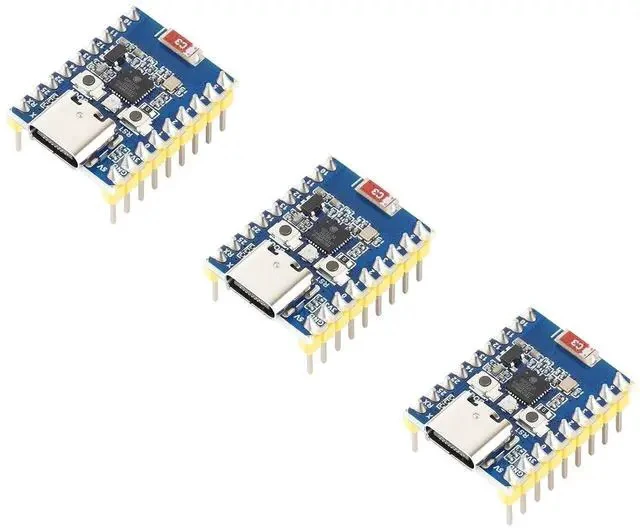 Main image of 3 Pcs ESP32-H2 Mini Development Board with pre-soldered Header Based on ESP32-H2FH4S chip,RISC-V 32-bit Single-core Processor,Supports BLE/Zigbee/Thread Wireless Communication,4MB Flash