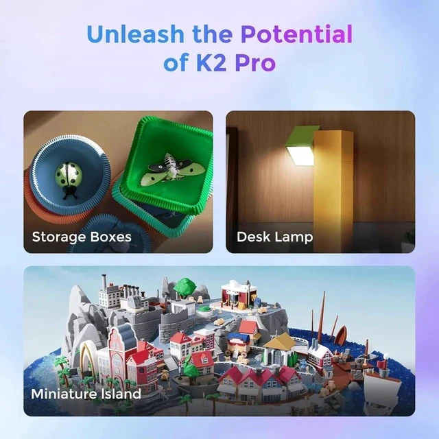 Alt view image 7 of 7 - Creality Official K2 Pro Combo(A) 3D Printer, Multi-Color Printing with CFS, 600mm/s High-Speed, AI Cameras, Full Auto-Leveling, Dual Z-Axis, 300x300x300mm Build Volume