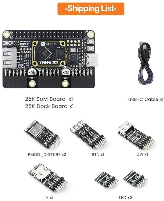 Alt view image 2 of 7 - Sipeed Tang Primer 25K Dock FPGA Development Board MCU, RISCV, Modularisation, Gowin GW5A, PMOD SDRAM, 23K LUT4, MIPI 2.5Gbps (25K Pmod Paket)