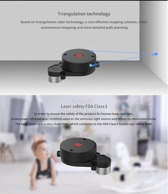 Alt view image 5 of 7 - FHL-LD20 8 meters 360 deg; Lidar sensor, provides Compatible with Raspberry Pi C/ROS1&2 Tutorial, triangulated LiDAR LD14P, software start-stop control (LD20 Lidar Kit)