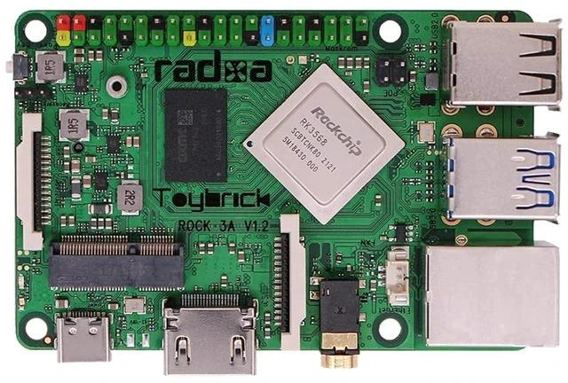 Alt view image 3 of 6 - Rock 3 Model A SBC Rockchip RK3568 Quad-core Cortex-A55 Processor Brings M.2 Slots for NVMe SSD, WiFi 6 to Raspberry Pi Form Factor (8G Version)