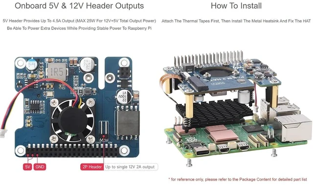 Alt view image 6 of 7 - PCIe to M.2 Adapter with PoE HAT for Raspberry Pi 5,Supports NVMe Protocol M.2 SSD 2230/2242,Supports IEEE 802.3af/at Network Standard