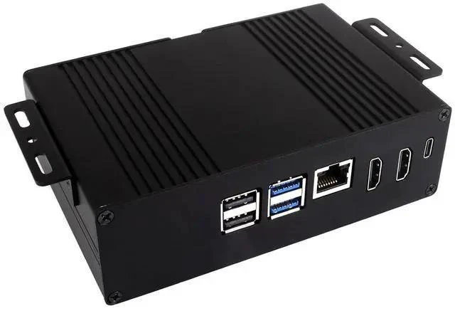 Main image of Multi-Functional All-in-one Mini-Computer Kit Designed for Raspberry Pi 5,Aluminum Alloy Case+Pi5 HDMI and Type-C Adapter+PCIe to M.2 Board
