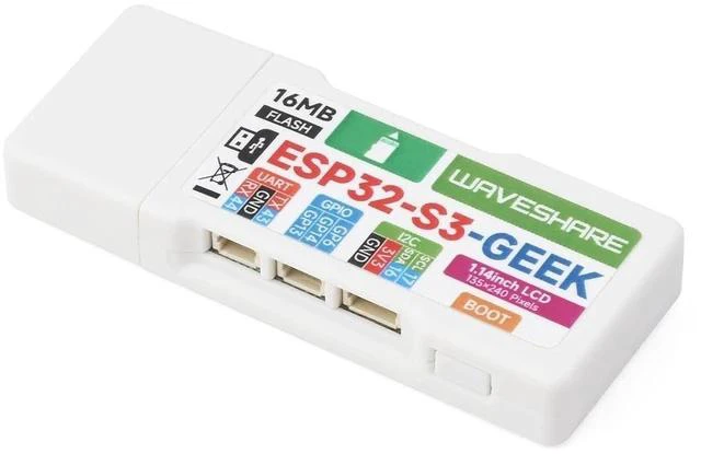 Main image of ESP32-GEEK Development Board Based On ESP32-S3R2 Controller Chip,with 1.14inch 65K Color LCD,Supports WiFi and BLE 5,USB-A,I2C,UART Port,GPIO Header