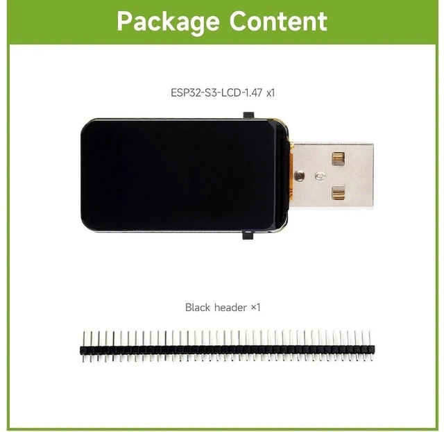 Alt view image 6 of 7 - 2 Pack ESP32-S3 1.47inch Display Development Board,172×320 Resolution 262K Color RGB LED,Supports Multiple Peripherals