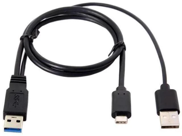 Alt view image 7 of 7 - 60cm Type-C to Dual USB-A Y Splitter Cable | USB3.0+USB2.0 Combo for External HDD & Laptops