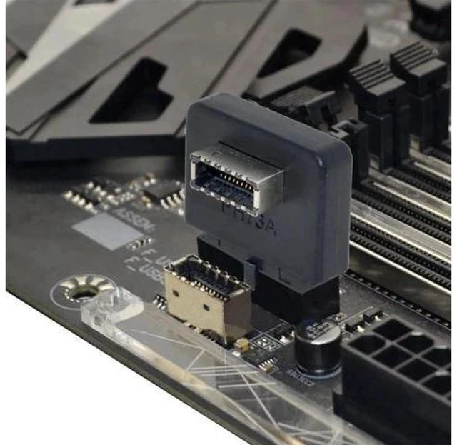 Alt view image 6 of 7 - 2 Pack Overmolded USB 3.0 19/20Pin Internal Header to USB 3.1 Type-E Front Panel Extension Adapter