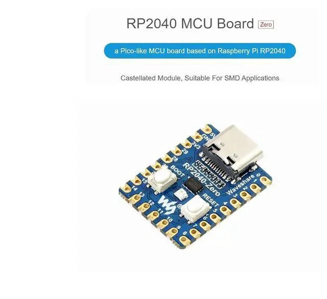 Alt view image 2 of 7 - RP2040-Zero Mini Board High-Performance Pico-Like MCU Board Based on Raspberry Pi Microcontroller Chip RP2040,USB-C Connector,Low-Cost, Support C/C++,MicroPython