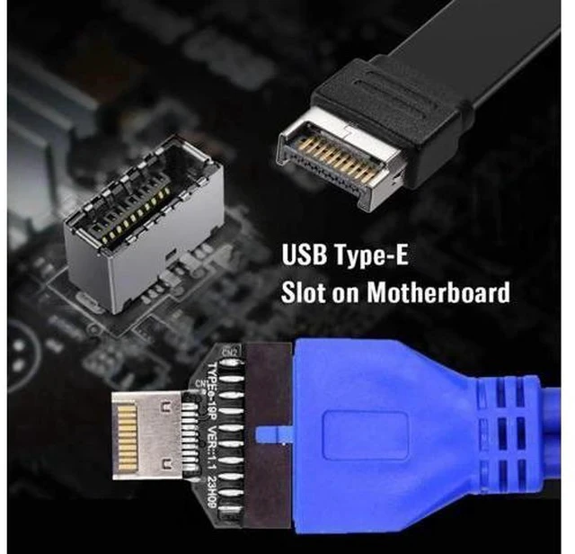 Alt view image 4 of 7 - USB 3.0 20Pin Header to USB 3.1 Type-E IDC Socket Adapter, Front Panel Converter for Desktop Motherboard