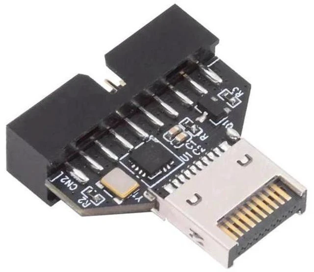 Main image of USB 3.0 20Pin Header to Type-E IDC Socket Adapter with CH334P Chip, USB 3.1 Front Panel Converter for Desktop Motherboard