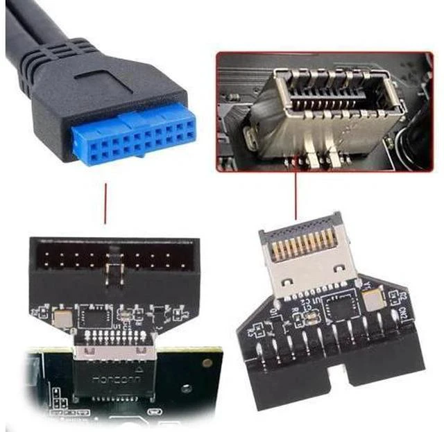 Alt view image 4 of 7 - USB 3.0 20Pin Header to Type-E IDC Socket Adapter with CH334P Chip, USB 3.1 Front Panel Converter for Desktop Motherboard