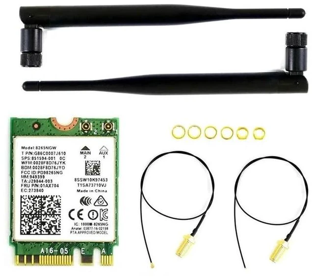 Alt view image 6 of 7 - Wireless-AC8265 Dual Mode AC8265 Wireless NIC Module for Jetson Nano Developer Kit M.2 NGFF Support 2.4GHz / 5GHz 300Mbps / 867Mbps Dual Band WiFi and Bluetooth 4.2
