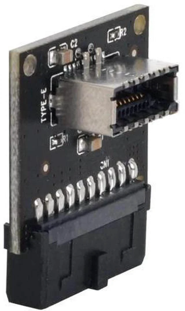 Alt view image 3 of 7 - USB 3.1 Type-E Front Panel Socket to USB 3.0 20Pin Header Male Extension Adapter for Motherboard