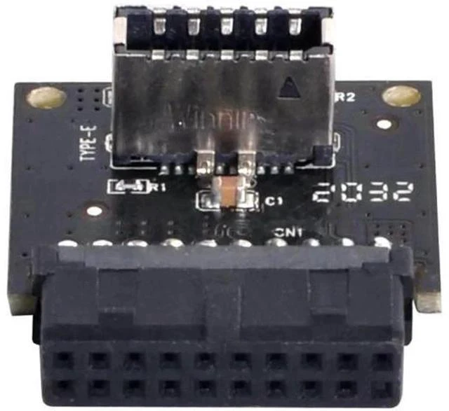 Alt view image 4 of 7 - USB 3.1 Type-E Front Panel Socket to USB 3.0 20Pin Header Male Extension Adapter for Motherboard
