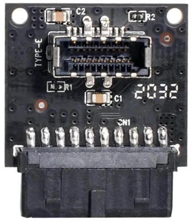 Alt view image 7 of 7 - USB 3.1 Type-E Front Panel Socket to USB 3.0 20Pin Header Male Extension Adapter for Motherboard