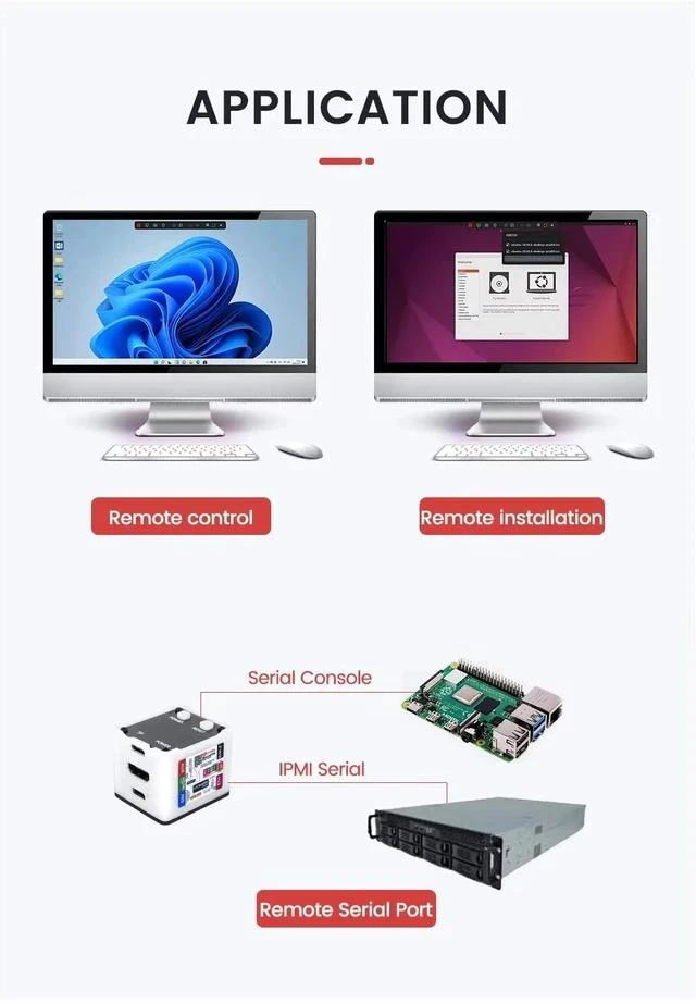 Alt view image 7 of 7 - Sipeed NanoKVM Pi Mini Remote Control Operations Maintenance Server, 1TOPS NPU 1GHz C906 RISC-V Linux Single Board Computer, with 100M Network Connection (Full-Paket)