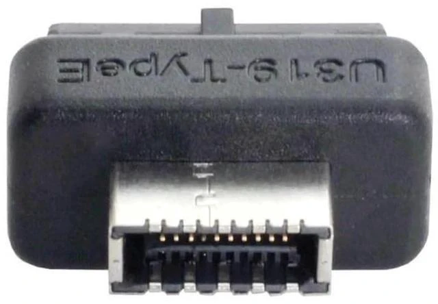 Main image of Overmolded USB 3.0 19/20Pin Motherboard Header to USB 3.1 Type-E Front Panel Extension Adapter