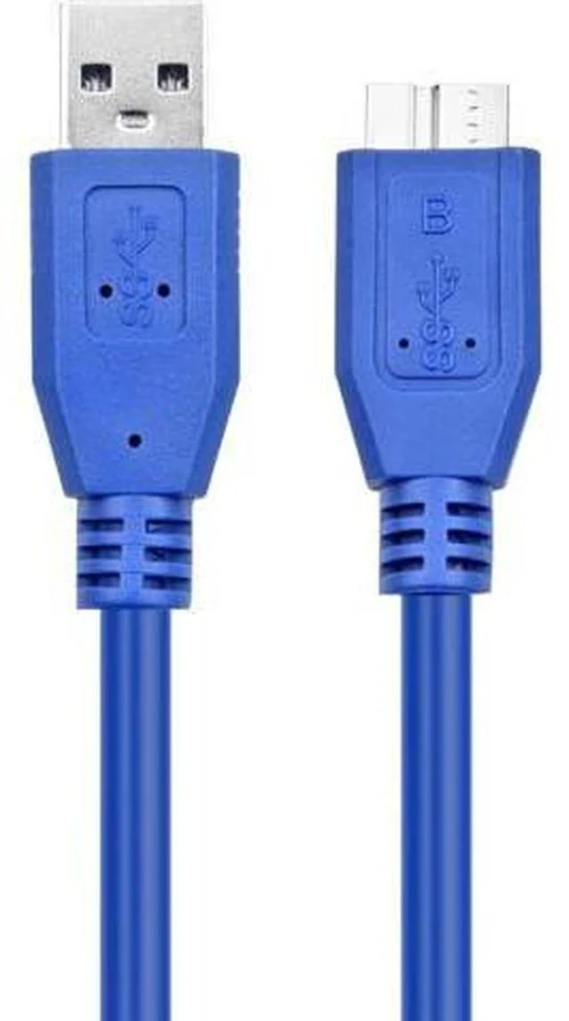 Alt view image 3 of 4 - 1M/3FT Blue USB3.0 Type A Male to Micro B Male Superspeed Data Sync & Charging Cable