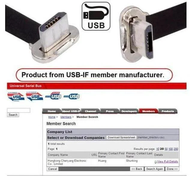 Alt view image 3 of 7 - 16cm Flat Micro USB 2.0 Male to Male Cable, Up-Down 90° Angled Ultra Slim 5Pin Cord for Charging & Data Sync
