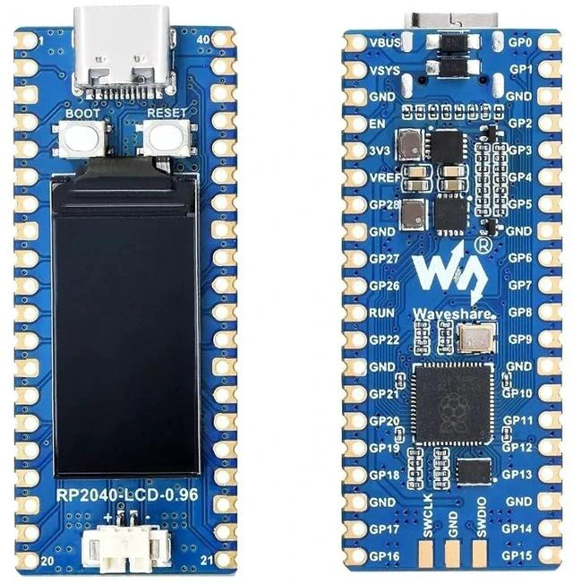 Main image of RP2040-LCD-0.96 Mini Board High-Performance Pico-Like MCU Board Based on Raspberry Pi Microcontroller RP2040,Onboard 0.96 inch LCD,USB-C Connector,Low-Cost, Support C/C++,MicroPython