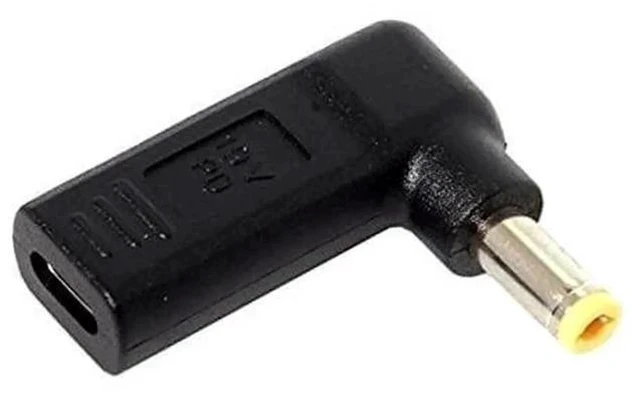 Alt view image 5 of 6 - 90 Degree Angled USB3.1 Type-C to DC 5.5×2.5mm PD Trigger Emulator Adapter, 20V Fixed Output