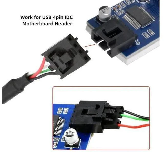 Alt view image 5 of 7 - 0.98FT Type-E Front Panel Header Splitter Cable | USB2.0/3.1 Type-E 1-to-2 9/10Pin Motherboard Internal Extension Adapter