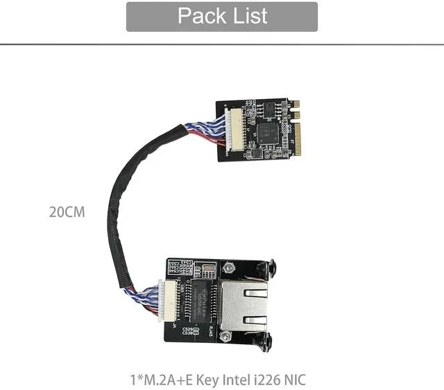 Alt view image 2 of 7 - M.2 A E Key to 2.5 Gigabit Ethernet,Support X1X86 SBC, Intel i226 2.5G Ethernet Server NIC, Interface Card10/100/1000/2500 Mbps RJ45 LAN, Support 2230